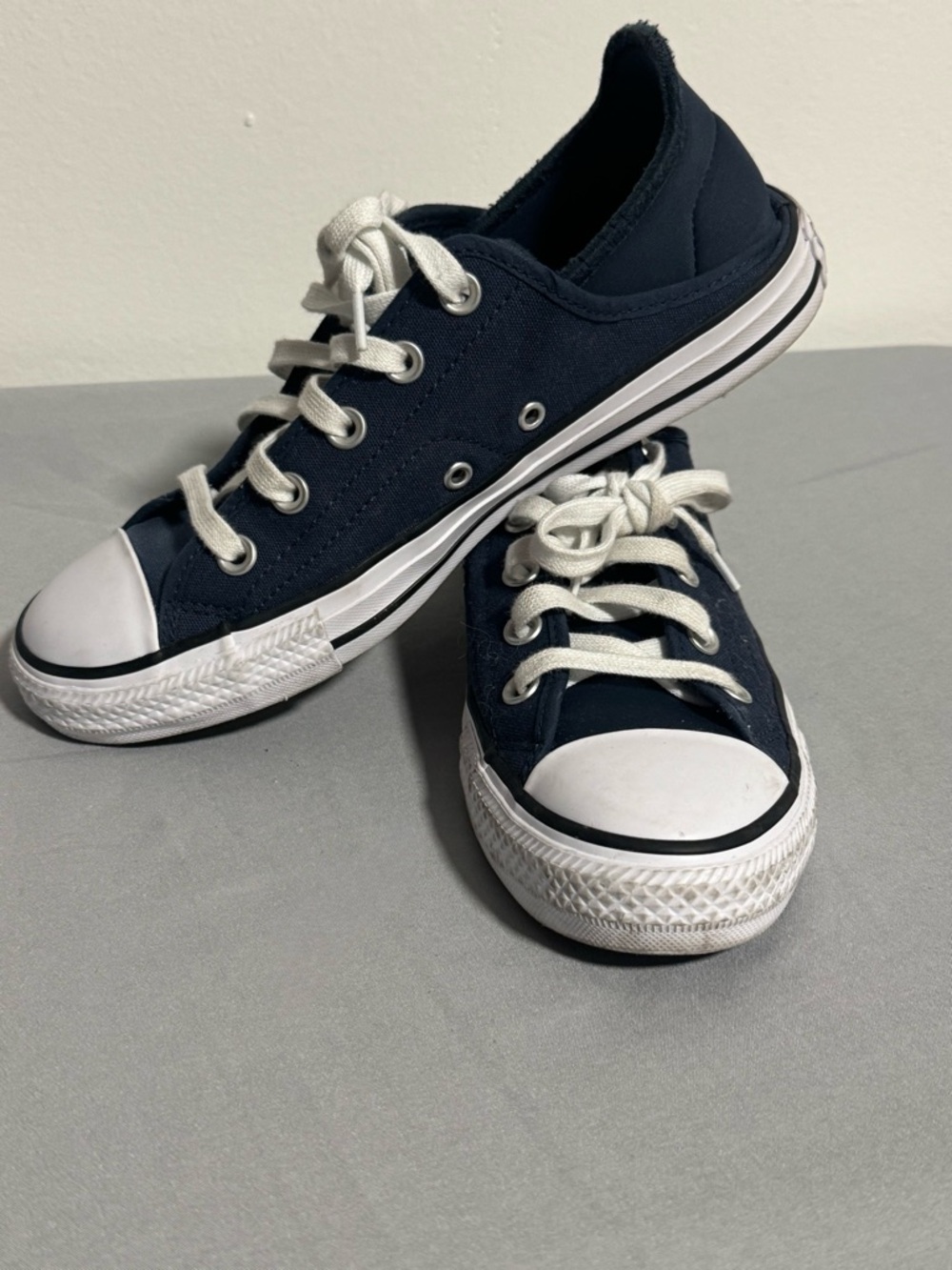 Converse All Star Lace Up Canvas Navy Blue Low Top Sneakers | Slip On size 7.5 - Picture 4 of 6